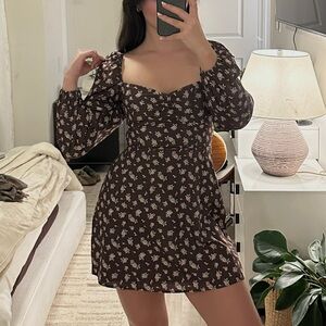 Floral Brown Dress